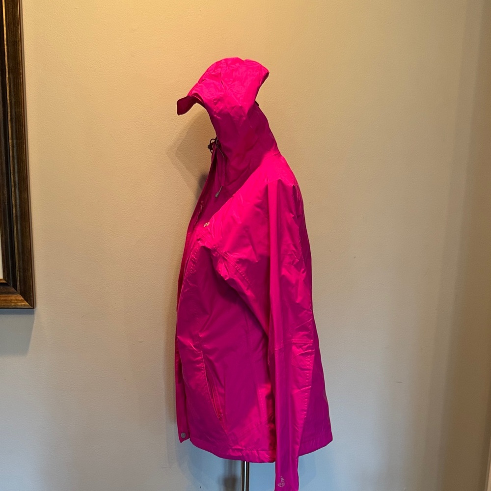 Columbia Women's Omni tech Bright Pink wind or rain Jacket EUC L - Picture 3 of 15